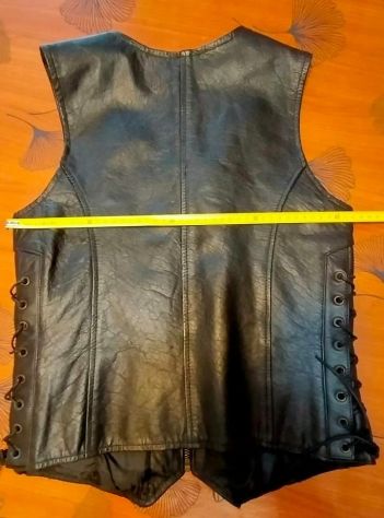 Vendo gilet in pelle unisex taglia M nero - Foto 3