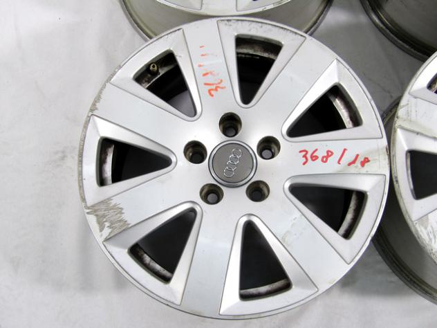 4F0601025AJ SET 4 CERCHI IN LEGA DA 16 POLLICI 5 FORI 7,5JX16H2 ET 45 AUDI A6 SW 2.7 D 132KW AUT 5P (2007) RICAMBIO USATO LEGGERMENTE GRAFFIATI, INTER - Foto 5