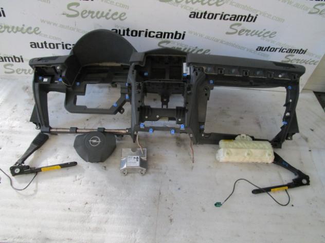 13188855 KIT AIRBAG COMPLETO OPEL ASTRA H SW 1.7 D 74KW 5M 5P (2006) RICAMBIO USATO CON CENTRALINA AIRBAG, AIRBAG GUIDATORE, AIRBAG PASSEGGERO, PRETEN