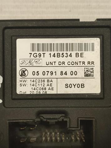 CENTRALINA PORTA POSTERIORE DX JAGUAR XF Serie 7G9T14B534BE (0811) - Foto 2