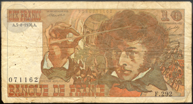 FRANCIA banconote 10 Franchi 1974-76 - Foto 3