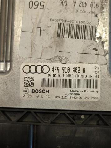 CENTRALINA MOTORE AUDI A6 Avant Serie C6 (4F5) 4F9910402A 0281016451 CDY diesel 2967 (0412) - Foto 2