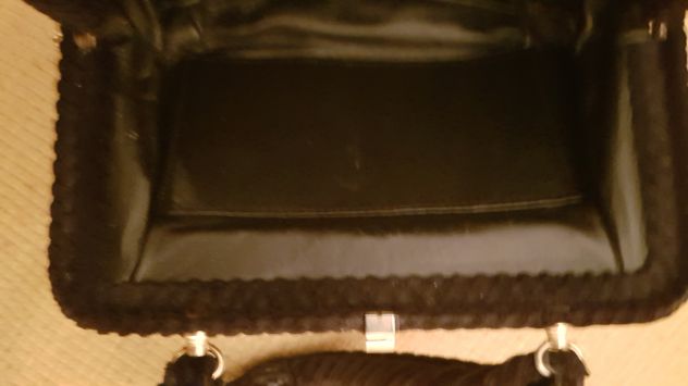 Pochette nera vera pelle vintage anni 60 - Foto 3