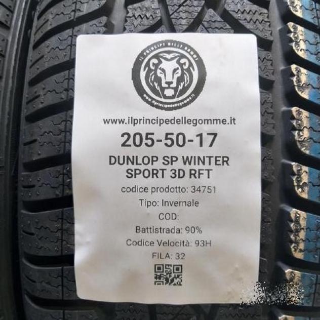2 gomme 205 50 17 dunlop a34751 - Foto 2