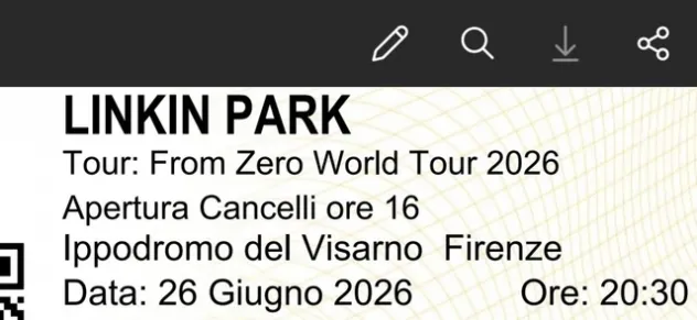 N.2 Biglietti Concerto Linkin Park 26/6/26