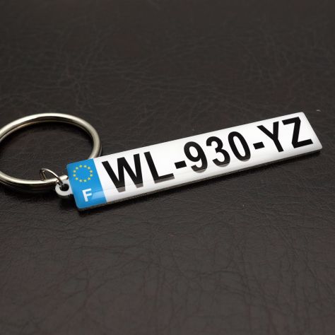 PORTACHIAVI TARGA AUTOMOBILE IN METALLO METAL KEY CHAIN CAR TAG - Foto 4