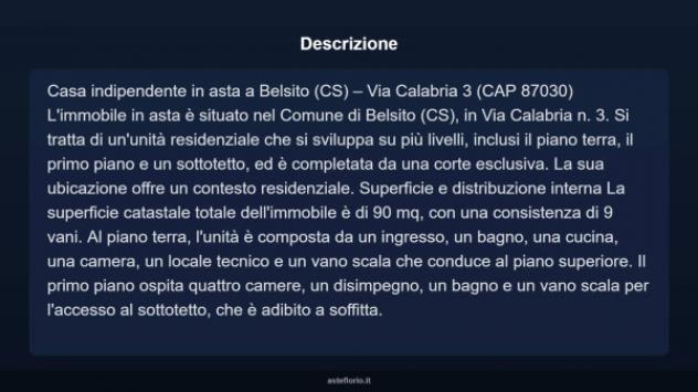 Immobile in asta di 90 m² con più di 5 locali in vendita a Belsito - Foto 7