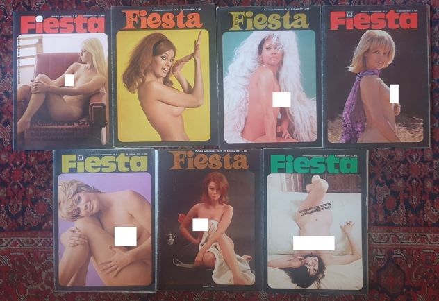 Lotto 7 numeri di Fiesta rivista vintage anni '70 da collezione