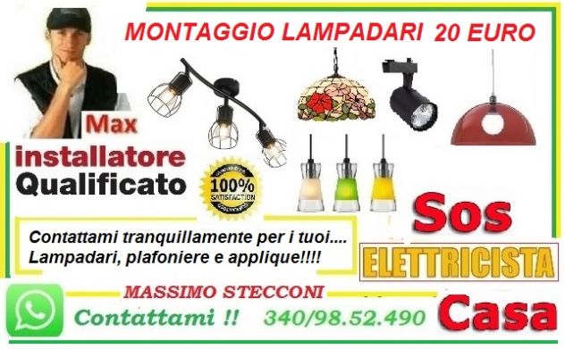 Montaggio lampadario e faretti led Roma Tiburtino - Foto 3