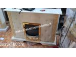 Camino ecopelle elettrico da 140 cm stile barocco con spedizione