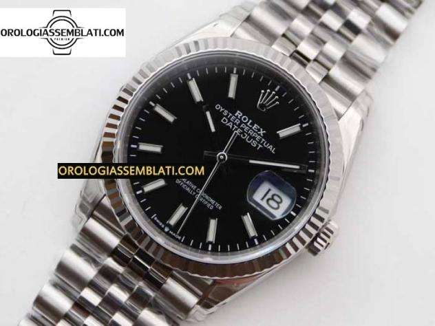Replica Rolex DATEJUST 36 SS 116234 1:1 BEST EDITION ACCIAIO 904L QUADRANTE NERO SUL BRACCIALE JUBILEE 3135 - Foto 6