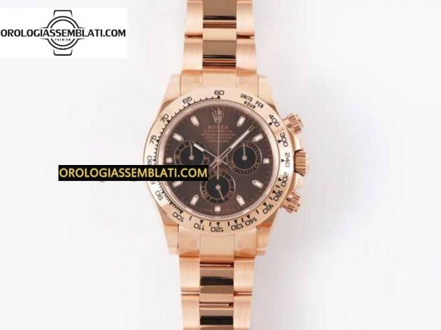 Rolex Replica DAYTONA 116505 QUADRANTE CIOCCOLATO BEST EDITION 1:1 SU BRACCIALE RG SA4130