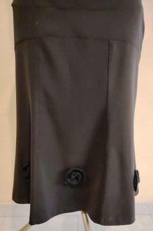 Gonna lunga donna con inserti floreali nera tg XL di Lattementa - Foto 2