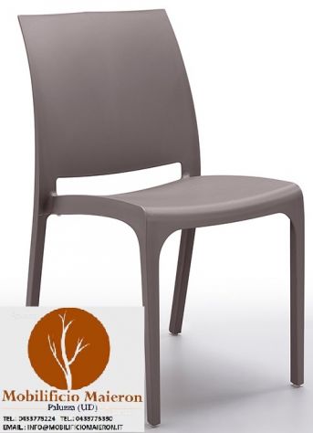 Set Lecco Completi Tavoli HPL e Sedie Polipropilene Per Arredo Bar Ristorante - Foto 3