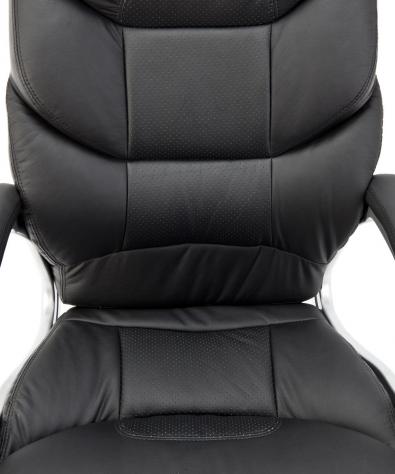 POLTRONA UFFICIO ERGONOMICA GIREVOLE IN ECOPELLE NERA - DIREZIONALE MODELLO EXCELSIOR - NUOVA - Foto 3