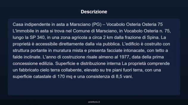 Immobile in asta di 257 m² con più di 5 locali in vendita a Marsciano - Foto 4