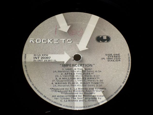 ROCKETS - Imperception - LP / 33 giri 1984 1° Stampa Italy CGD - Foto 4