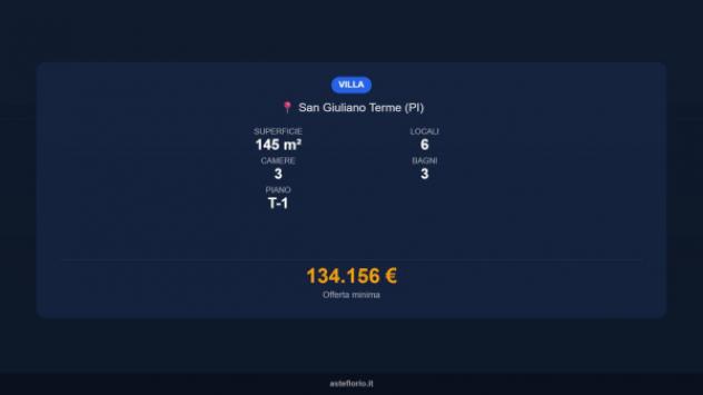 Immobile in asta di 145 m² con più di 5 locali in vendita a San Giuliano Terme - Foto 16
