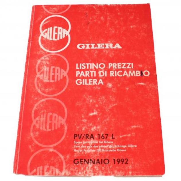 Catalogo listino prezzi parti di ricambio Gilera gennaio 1972