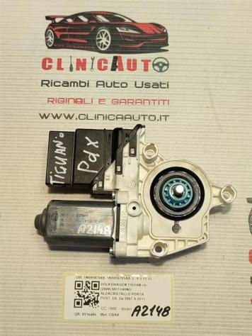 MOTORINO ALZAVETRO POSTERIORE DESTRA VOLKSWAGEN Tiguan 1° Serie 5N0959704B 1K0959795AA (0711) - Foto 3