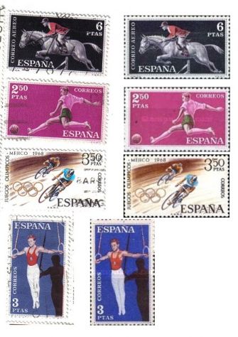 A176- RARA VARITA' DI FRANCOBOLLI SPAGNA