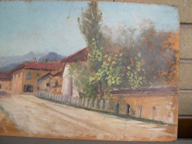 Antico quadro dipinto olio su tavoletta dell’800, quadro olio 800 - Foto 7