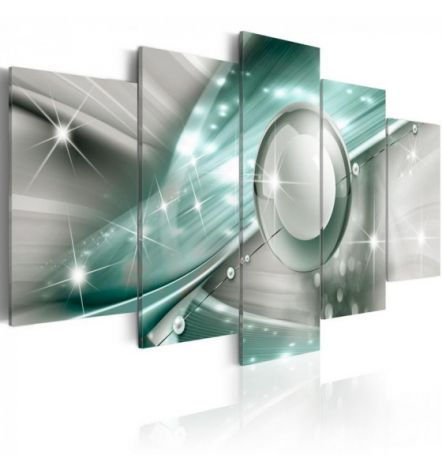 Quadro Cometa Verde Cm.100x50 E 200x100 ARREDALACASA