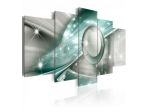 Quadro Cometa Verde Cm.100x50 E 200x100 ARREDALACASA