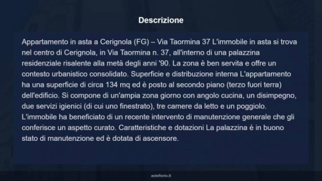 Immobile in asta di 134 m², box auto in vendita a Cerignola - Foto 3