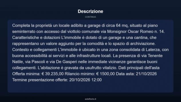 Immobile in asta di 100 m² in vendita a Laterza - Foto 4