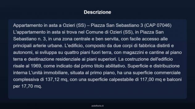 Immobile in asta di 137 m² con più di 5 locali in vendita a Ozieri - Foto 3
