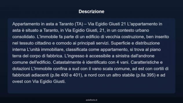 Immobile in asta di 83 m² in vendita a Taranto - Foto 4
