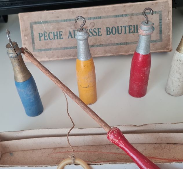 Pèche Adresse en Bouteilles antico gioco francese di precisione - Foto 3