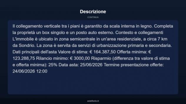 Immobile in asta di 113 m² con più di 5 locali e box auto in vendita a Castione Andevenno - Foto 16