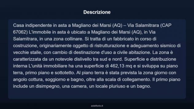 Immobile in asta di 462 m² in vendita a Magliano de' Marsi - Foto 4