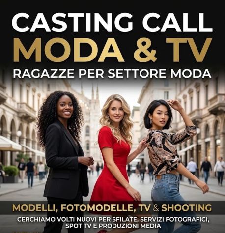 Nuovo casting TV per fotomodelle, modelle e figuranti