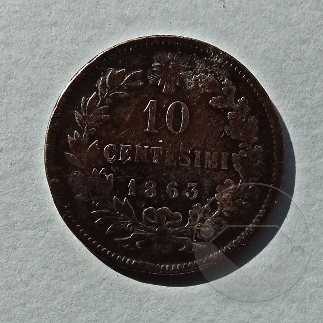 ITALIA 1863 Monete 10 Centesimi - B e BB - Foto 3