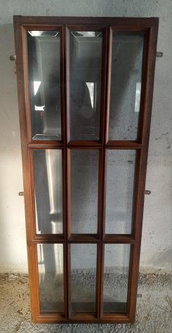 Vetrate Fisse in legno all'inglese e vetri molati con telaio in legno Noce - Foto 4