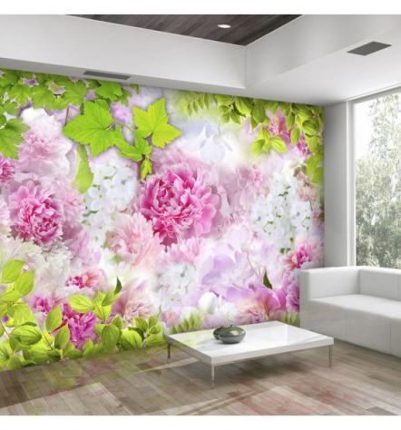Fotomurale Adesivo Elegante Con Le Peonie ARREDALACASA