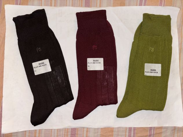 SET 3 PAIA CALZE NUOVE DA UOMO LEGGERE FIRMATE ORIGINALI PAUL SMITH,MADE IN ITAL