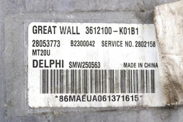 3612100-K01B1 CENTRALINA INIEZIONE MOTORE GREAT WALL HOVER 2.4 G 98KW 5M 5P (2007) RICAMBIO USATO - Foto 3