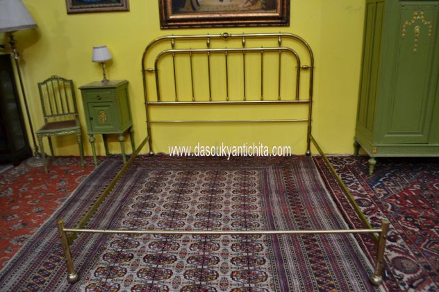Letto matrimoniale in ottone del XX secolo