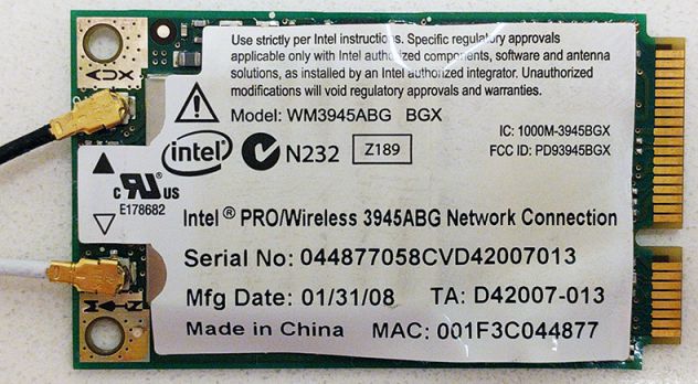 SCHEDA WI-FI INTEL WM3945ABG - Foto 2