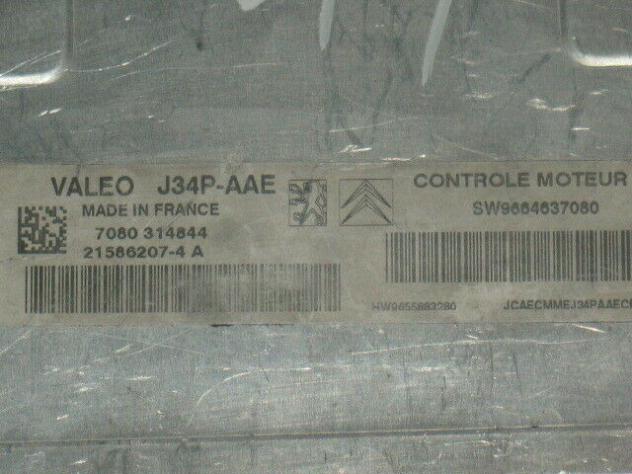 9664637080 ECU CITROEN PEUGEOT VALEO J34P-AAE SW 9664637080 HW 9655883280 - Foto 2