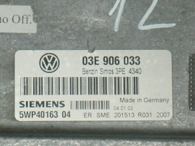 03E906033 ECU VW POLO 1.2 03E906033 5WP40163 04 5WP40189 05 - Foto 4