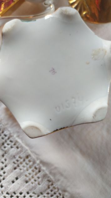 1920 ca.-Servizio Caffè per 8 in porcellana con rilievi+oro zecchino e lustri - Foto 2