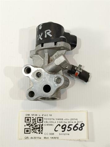 VALVOLA EGR TOYOTA Yaris Serie 5F26 1KRFE benzina 998 (1416)