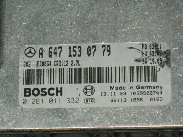 0281011332 ECU MERCEDES E270 CDI W211 0281011332 A6471530779 EDC16C2 CR3.12 - Foto 2