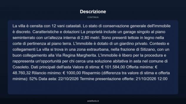 Immobile in asta di 264 m² con più di 5 locali e box auto in vendita a Cosoleto - Foto 11