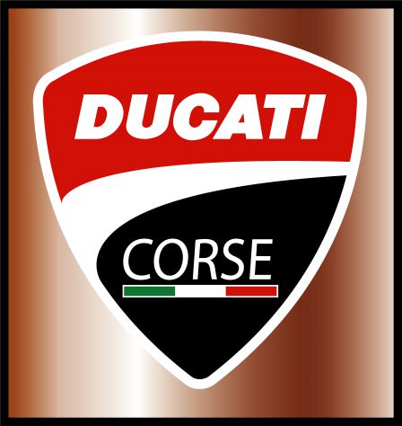 4 adesivi ducati corse nuovo logo 2010 moto - auto